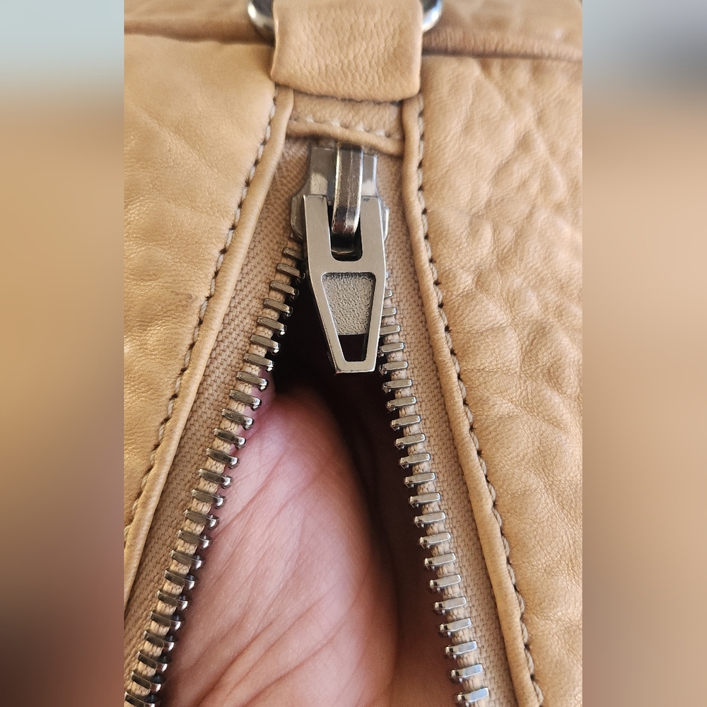 ALEXANDER WANG TAUPE LEATHER ROCCO TOP HANDLE SHOULDER STRAP BAG - Picture 6 of 10